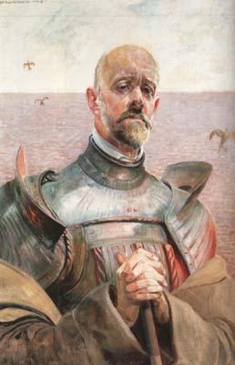 Malczewski, Jacek Self-Portrait in Armour (mk19) China oil painting art
